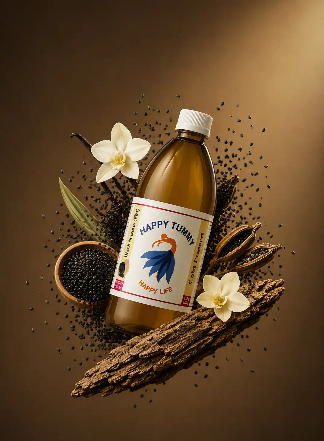 happy tummy black sesame oil
