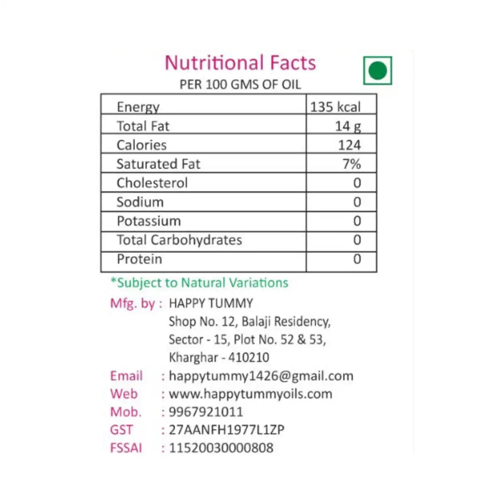 happy tummy sunflower oil