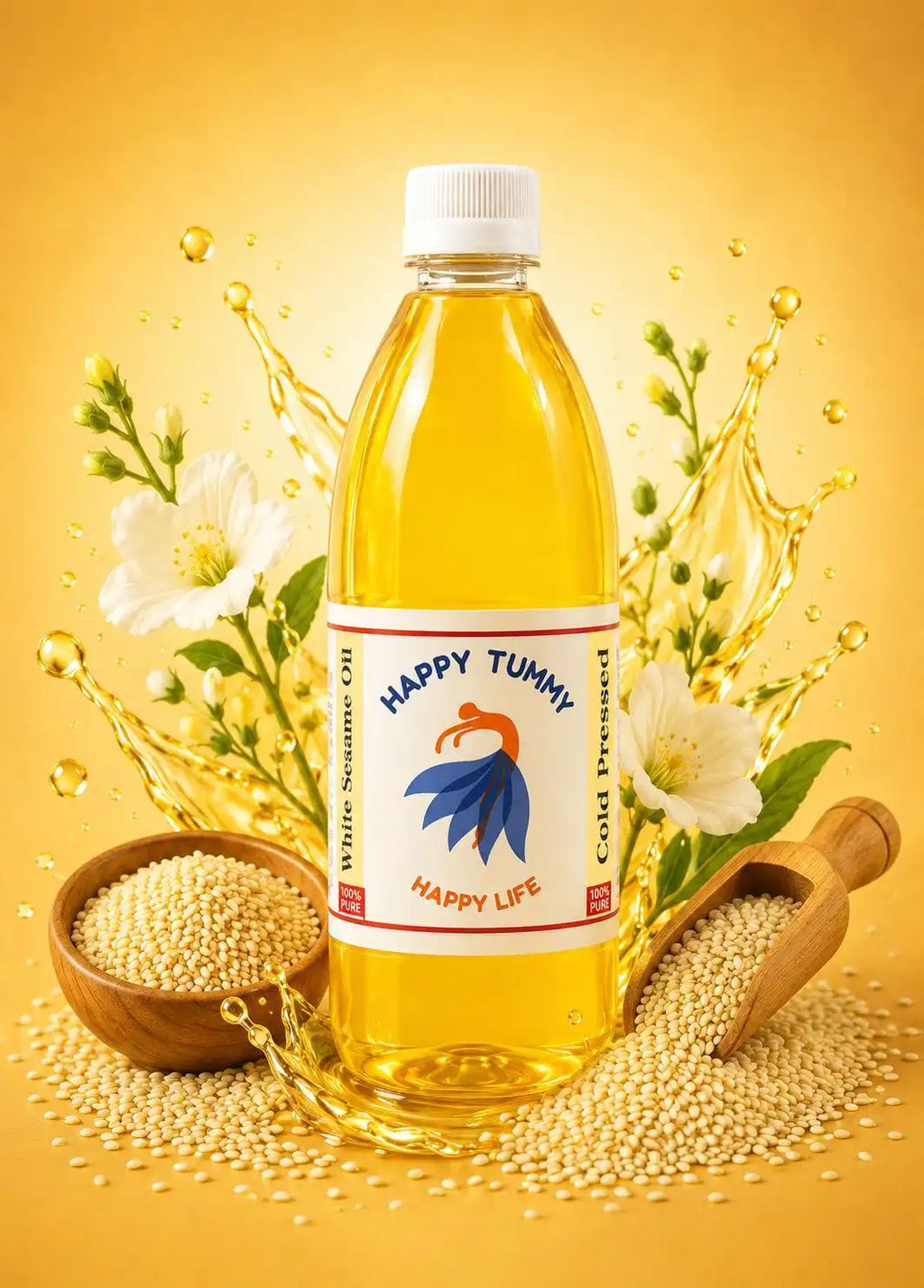 happy tummy white sesame oil